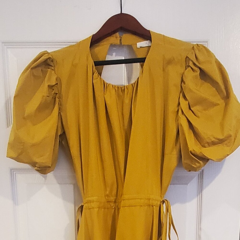 Mustard ASTR the Label open back maxi dress
